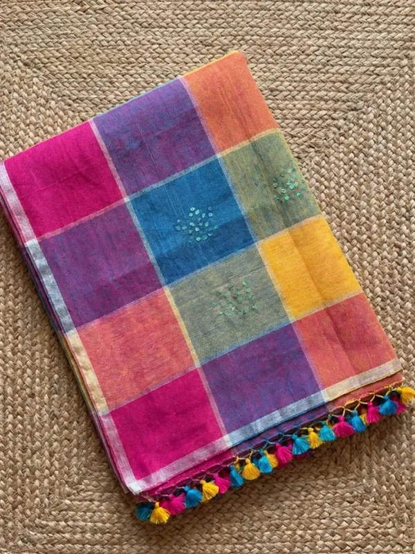Vaanya_Pure_Linen_Elegant_Handloom_Saree