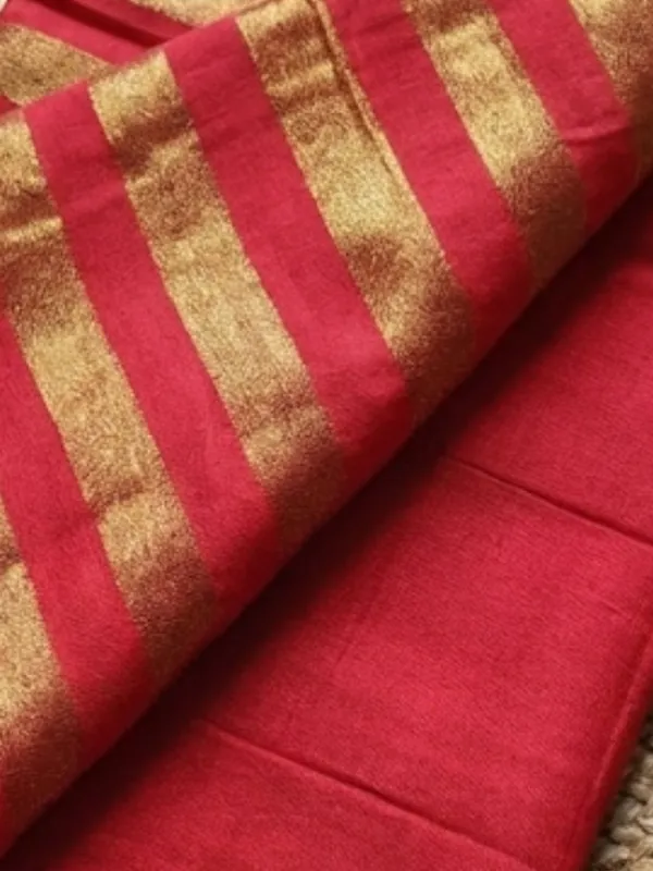 Zariya_Pure_Handloom_Cotton_Saree_Crimson_Red
