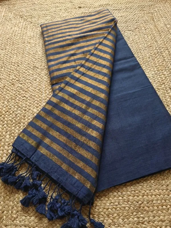 Zariya_Pure_Handloom_Cotton_Saree_Navy_Blue