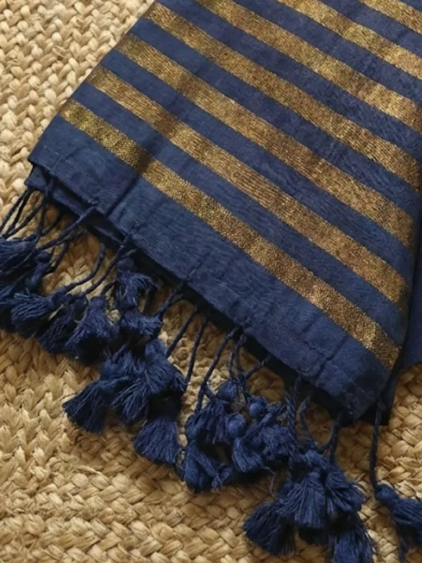 Zariya_Pure_Handloom_Cotton_Saree_Navy_Blue