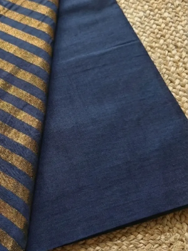 Zariya_Pure_Handloom_Cotton_Saree_Navy_Blue