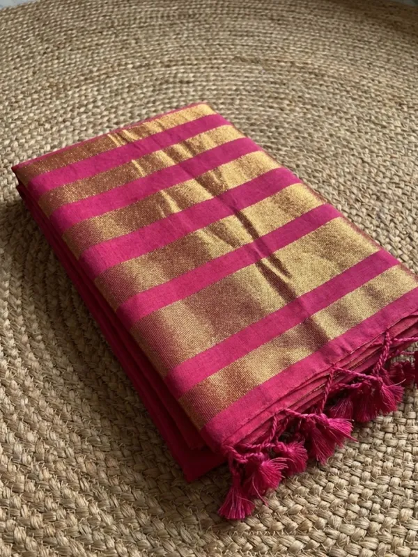 Zariya_Pure_Handloom_Cotton_Saree_Hot_Pink