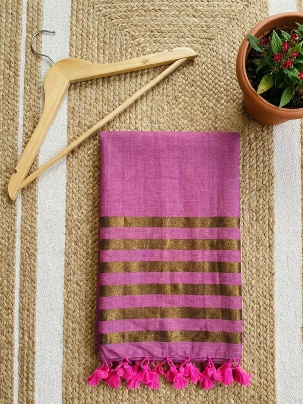 Zariya_Pure_Handloom_Cotton_Saree_Orchid_Pink