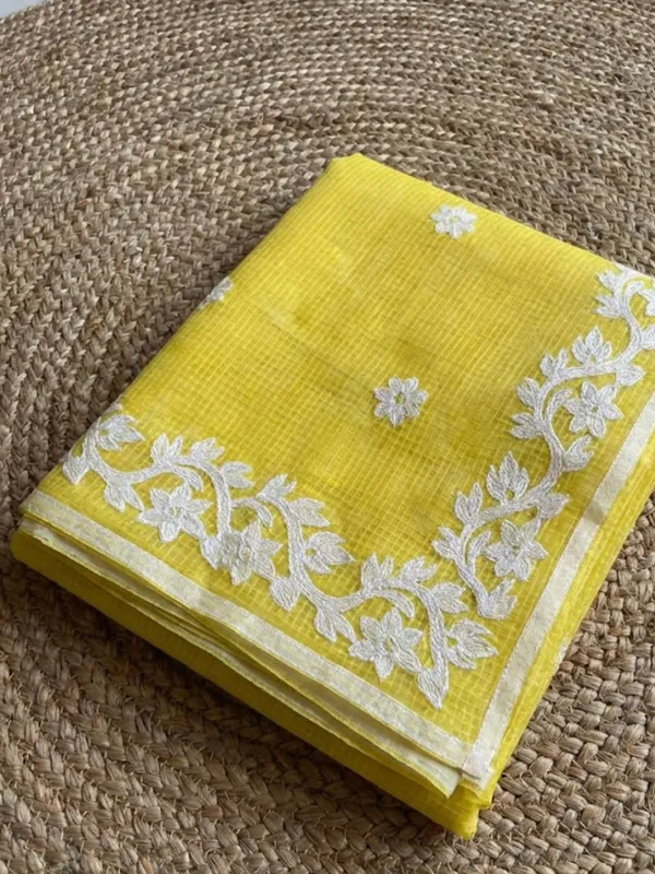 Bunaiya_Pure_Noil_Kota_Cotton_Saree_Yellow