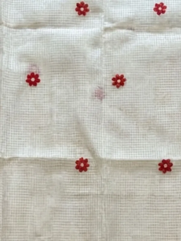 Bunaiya_Pure_Noil_Kota_Cotton_Saree_Pearl_White