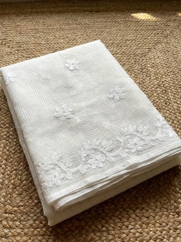 Bunaiya_Pure_Noil_Kota_Cotton_Saree_Lily_White