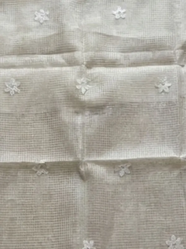 Bunaiya_Pure_Noil_Kota_Cotton_Saree_Lily_White