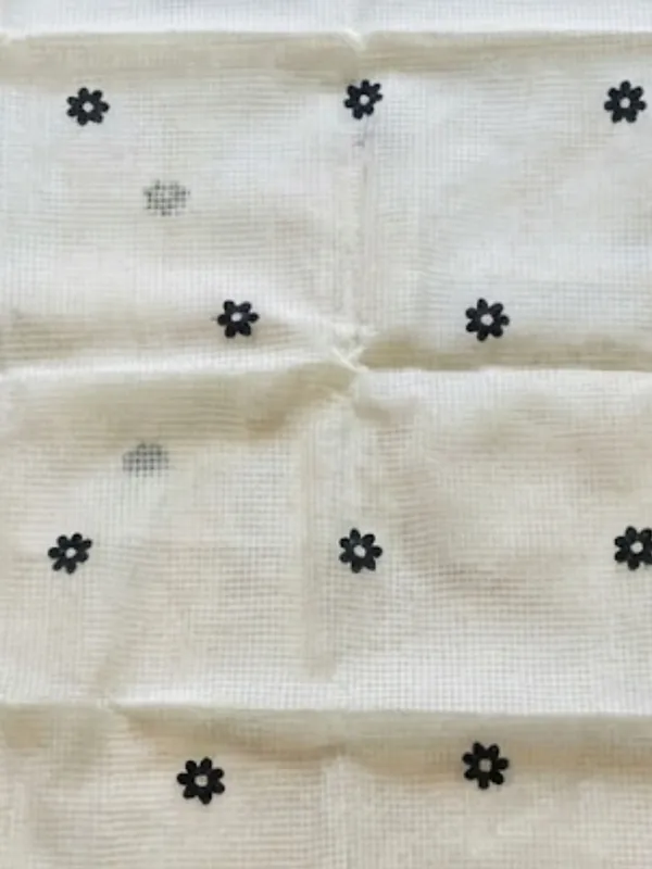 Bunaiya_Pure_Noil_Kota_Cotton_Saree_Snowy_White