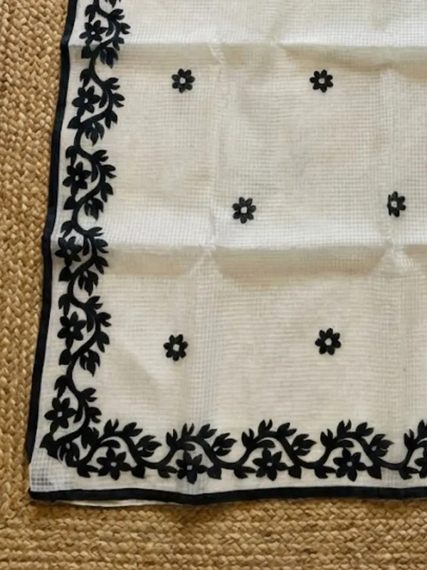 Bunaiya_Pure_Noil_Kota_Cotton_Saree_Snowy_White