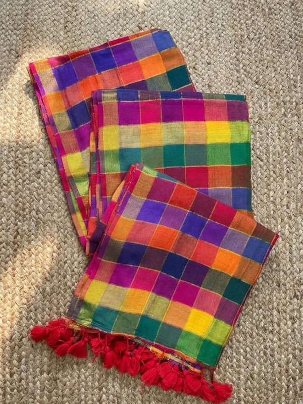 Zivanya_Colorful_Pure_Mul_Cotton_Handloom_Saree