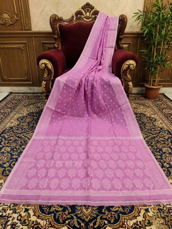 Samaira_Pure_Silk_Linen_Handloom_Saree_Orchid_Purple