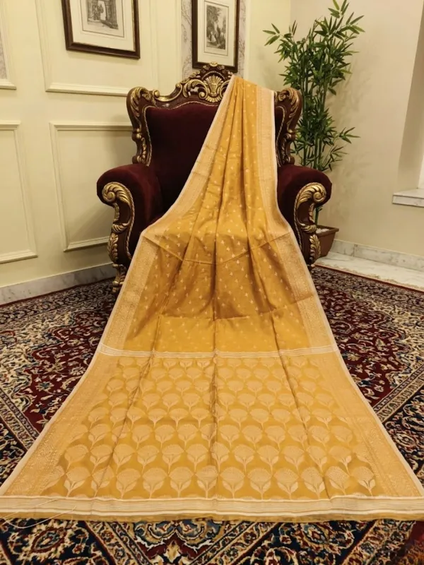 Samaira_Pure_Silk_Linen_Handloom_Saree_Mustard_Yellow
