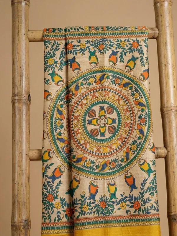 Rangira_Silkmark_Ghicha_Tussar_Silk_Saree_Flax_Beige