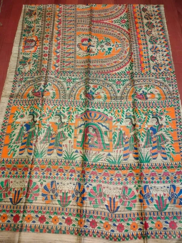 Rangira_Silkmark_Ghicha_Tussar_Silk_Saree_Muted_Beige