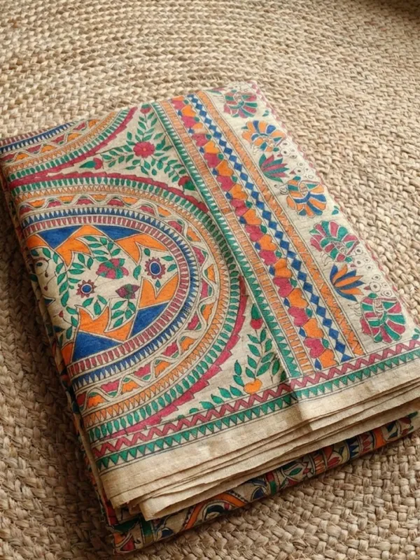 Rangira_Silkmark_Ghicha_Tussar_Silk_Saree_Khaki_Beige