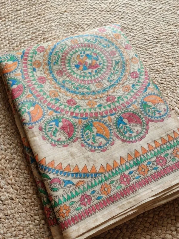 Rangira_Silkmark_Ghicha_Tussar_Silk_Saree_Ashen_Beige