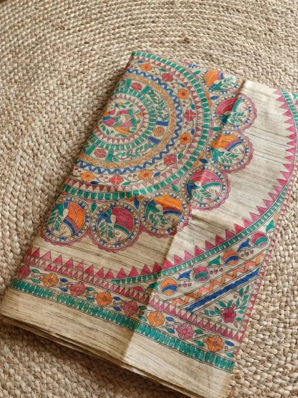 Rangira_Silkmark_Ghicha_Tussar_Silk_Saree_Rustic_Beige