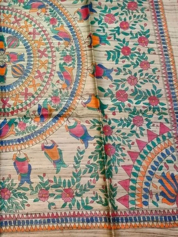Rangira_Silkmark_Ghicha_Tussar_Silk_Saree_Almond_Beige