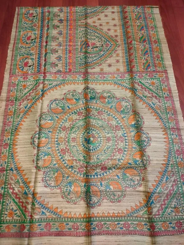 Rangira_Silkmark_Ghicha_Tussar_Silk_Saree_Linen_Beige
