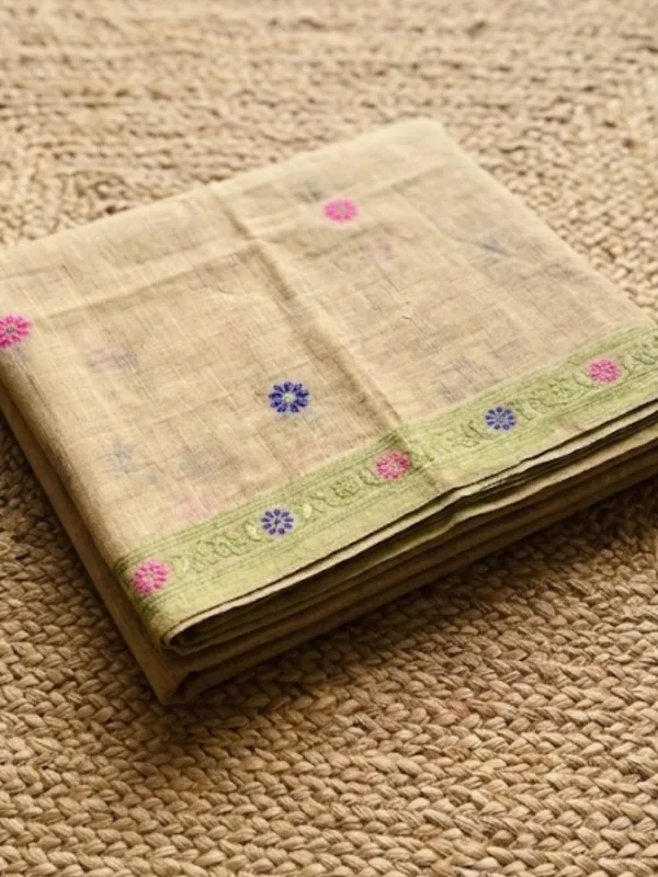 Rooprekha_Jamdani_Cotton_Suit__(T+B+D)_Beige
