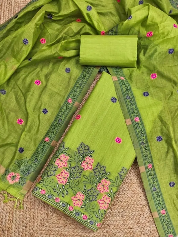 Rooprekha_Jamdani_Cotton_Suit__(T+B+D)_Green
