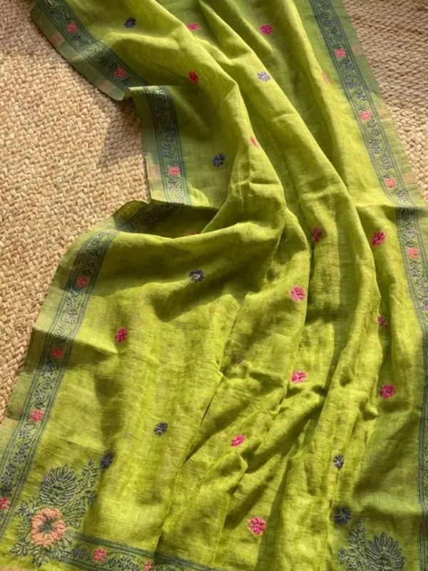 Rooprekha_Jamdani_Cotton_Suit__(T+B+D)_Green