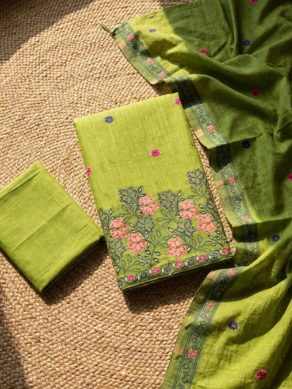 Rooprekha_Jamdani_Cotton_Suit__(T+B+D)_Green
