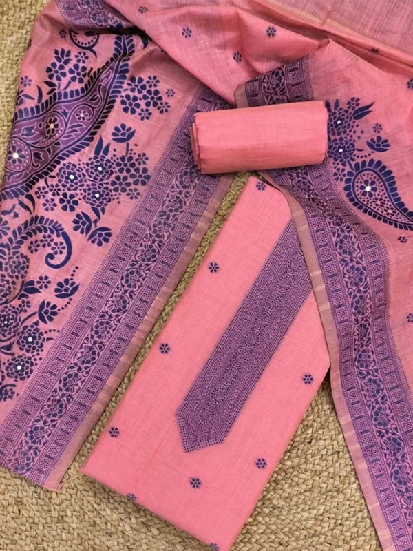Rooprekha_Cotton_Jamdani_Suit_(T+B+D)_Candy_Pink