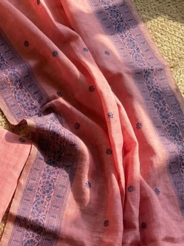 Rooprekha_Cotton_Jamdani_Suit_(T+B+D)_Candy_Pink