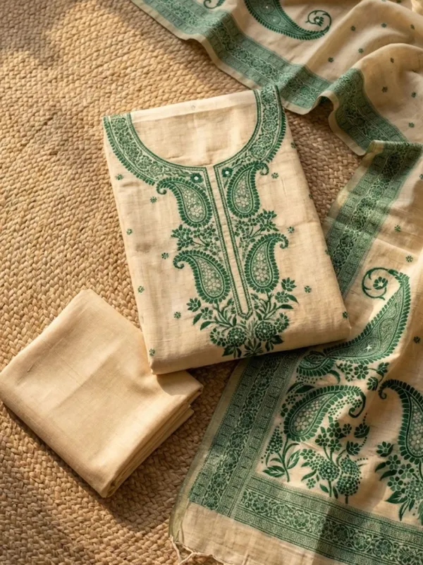 Rooprekha_Cotton_Jamdani_Suit_(T+B+D)_Cream
