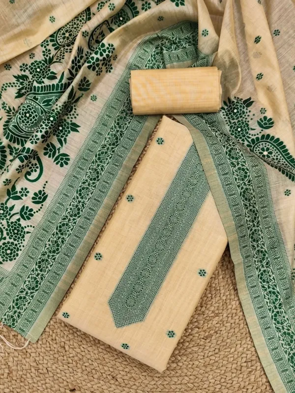 Rooprekha_Cotton_Jamdani_Suit_(T+B+D)_Beige