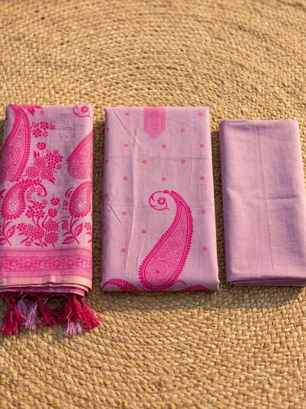Rooprekha_Cotton_Jamdani_Suit_(T+B+D)_Purple