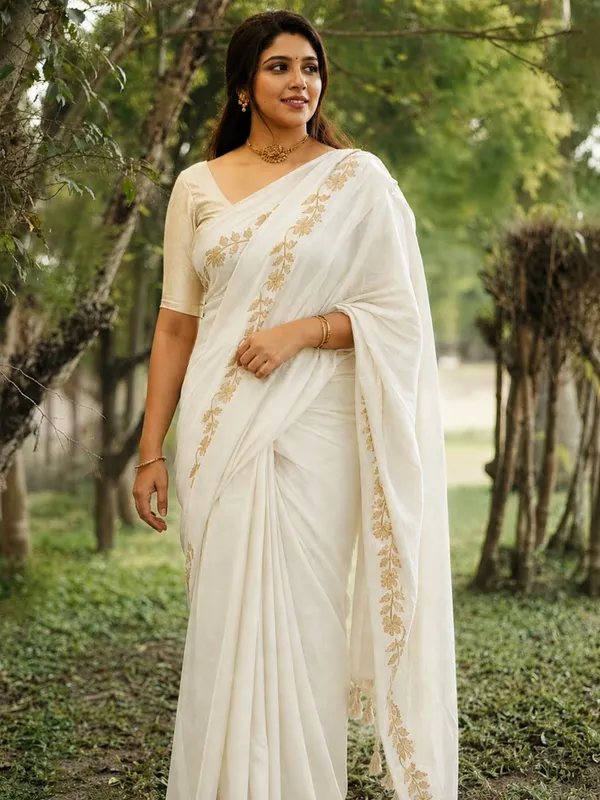 Zivanya_Pure_Handloom_Mul_Cotton_Saree_Off_White