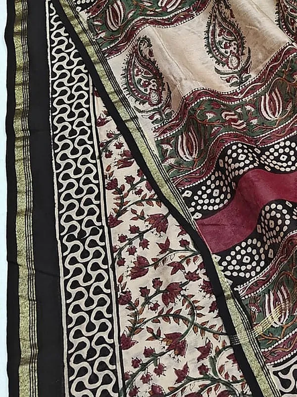 Kalamkari_Suvidha_Chanderi_Silk_Saree_Walm_Beige