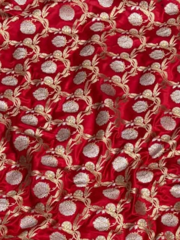 Aviora_Jaal_Mashru_Katan_Silk_Saree_Red