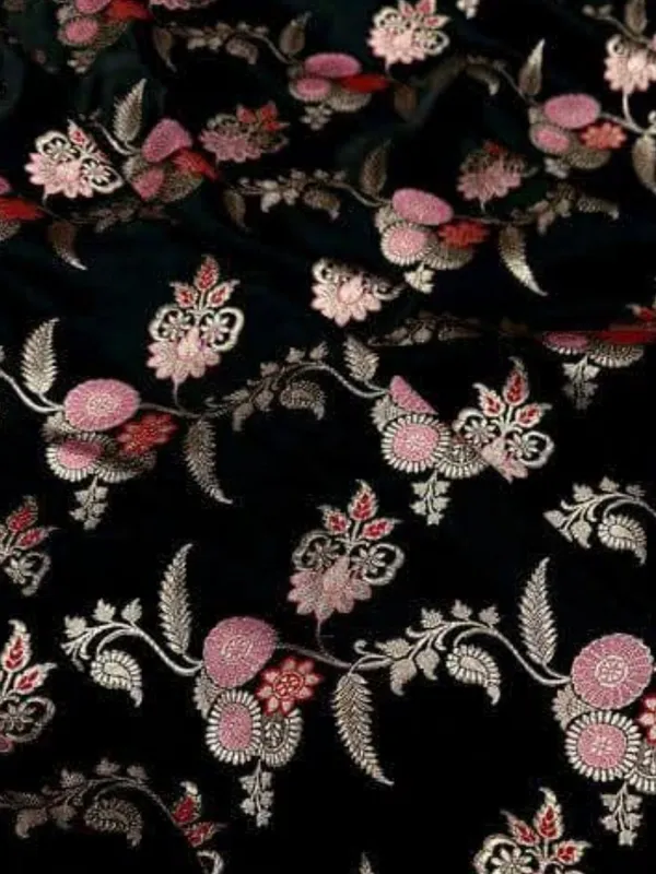 Tanaavya_Mina_Mashru_Katan_Silk_Saree_Black