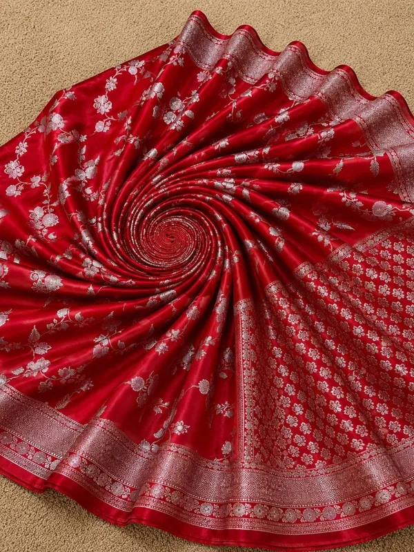 Tanaavya_Mina_Mashru_Katan_Silk_Saree_Dark_Red