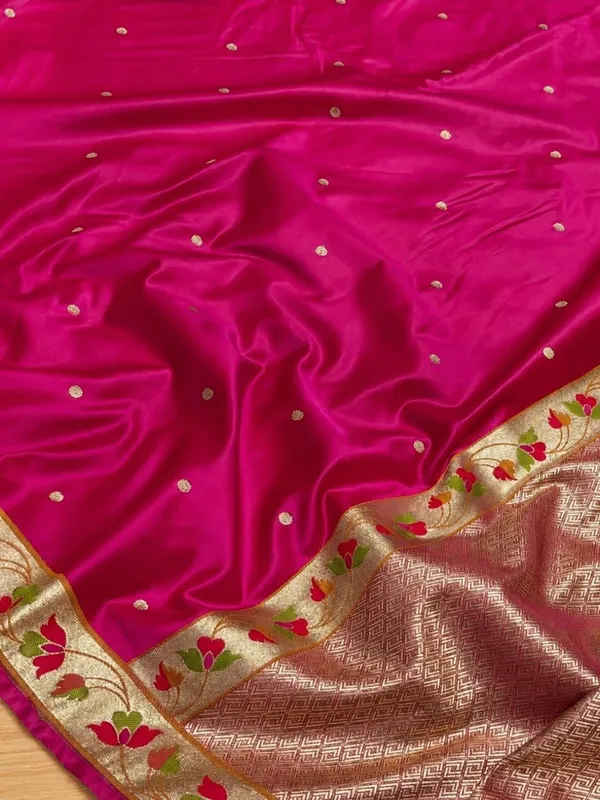 Tanaavya_Mina_Mashru_Katan_Silk_Saree_Rani_Pink