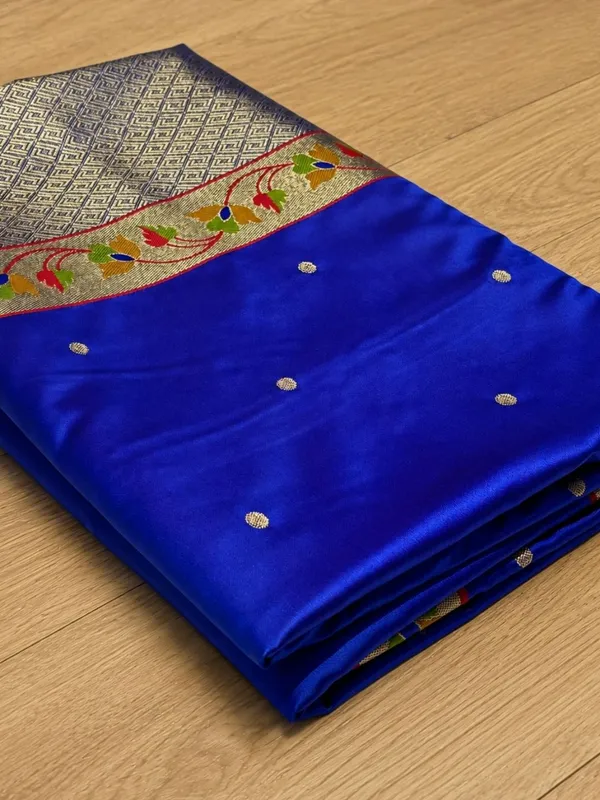 Tanaavya_Mina_Mashru_Katan_Silk_Saree_Blue