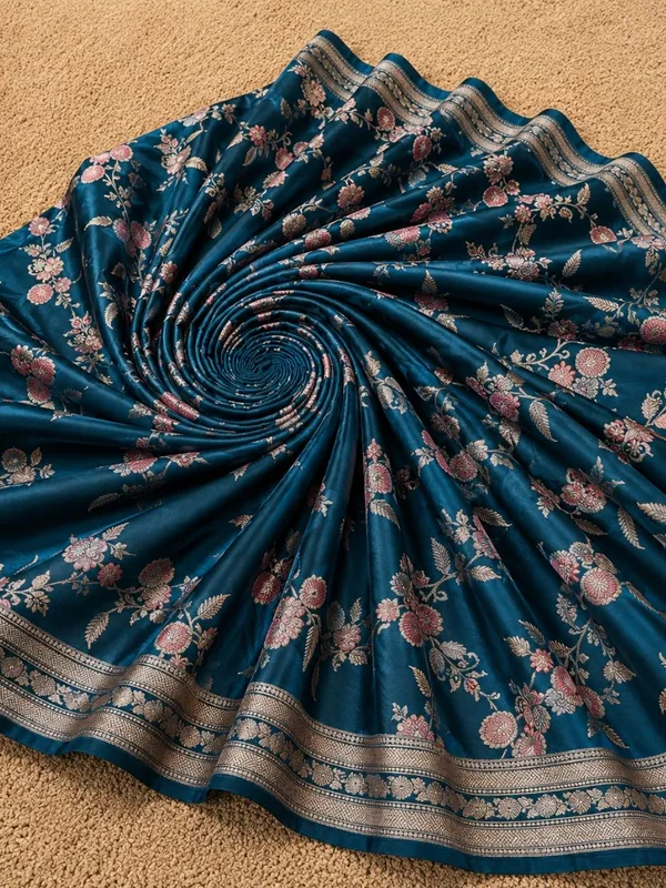Tanaavya_Mina_Mashru_Katan_Silk_Saree_Dark_Green
