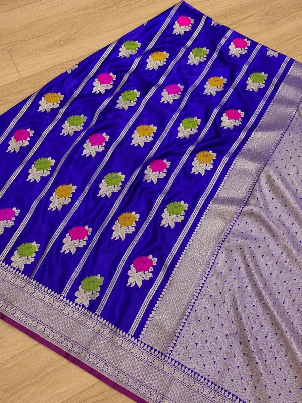 Tanaavya_Mina_Mashru_Katan_Silk_Saree_Dark_Blue