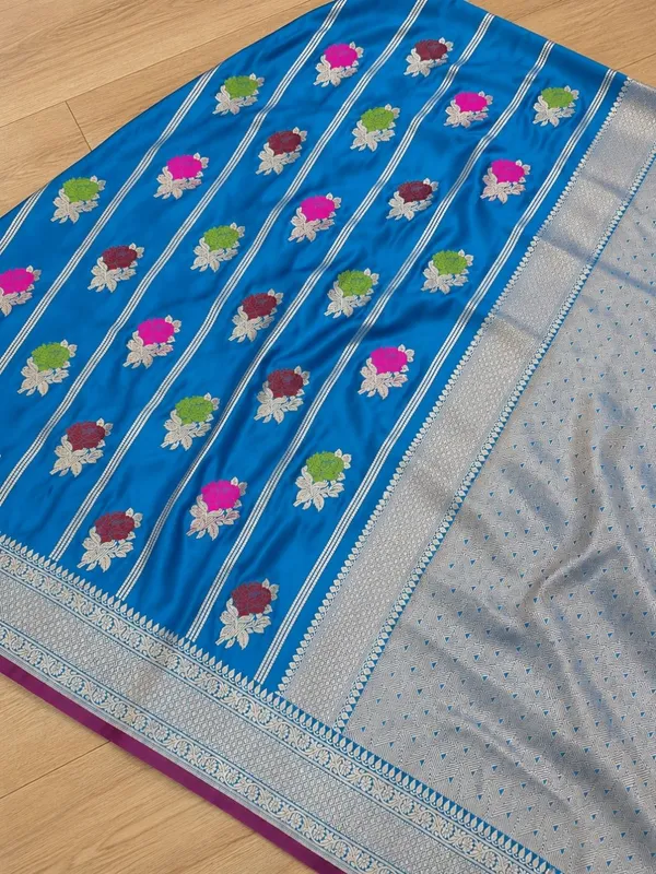 Tanaavya_Mina_Mashru_Katan_Silk_Saree_Powder_Blue