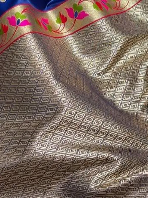 Tanaavya_Mina_Mashru_Katan_Silk_Saree_Royal_Blue