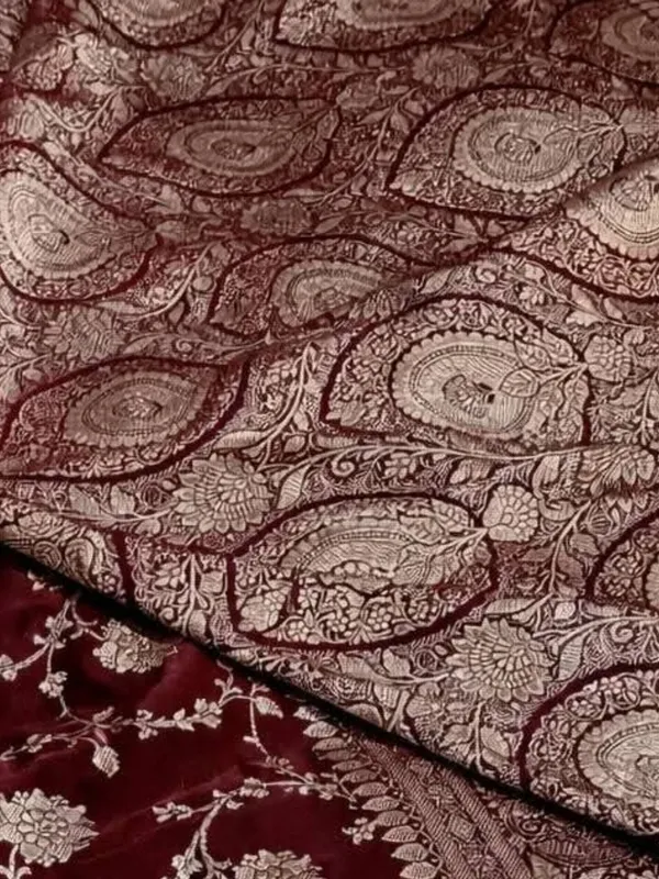 Roop_Vaibhav_Mashru_Katan_Silk_Saree_Maroon
