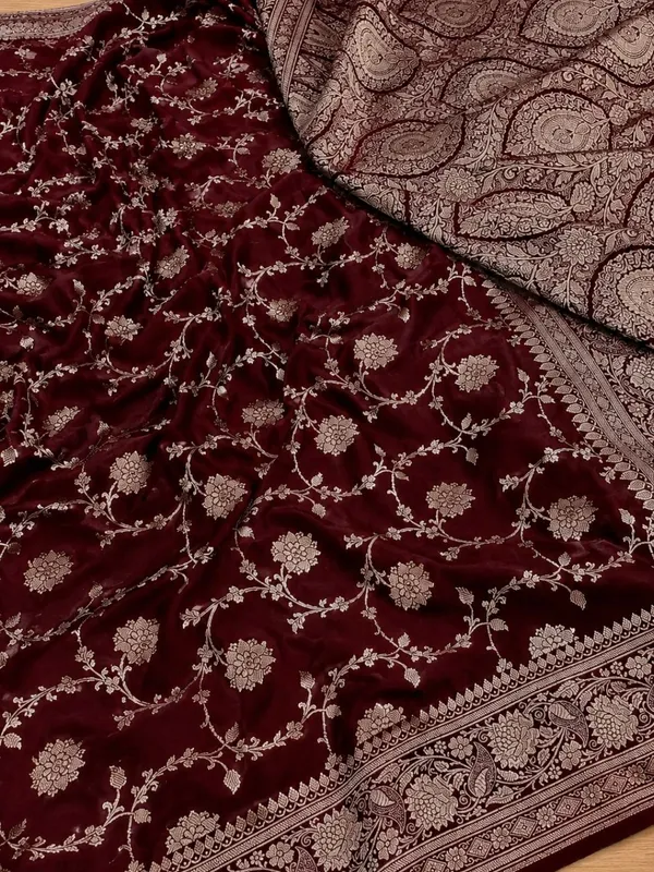 Roop_Vaibhav_Mashru_Katan_Silk_Saree_Maroon