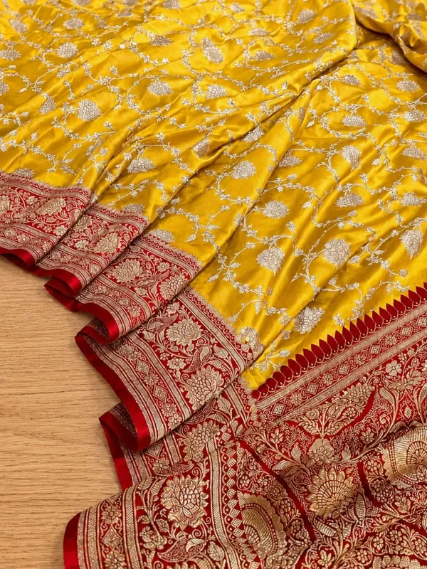Roop_Vaibhav_Mashru_Katan_Silk_Saree_Bright_Yellow