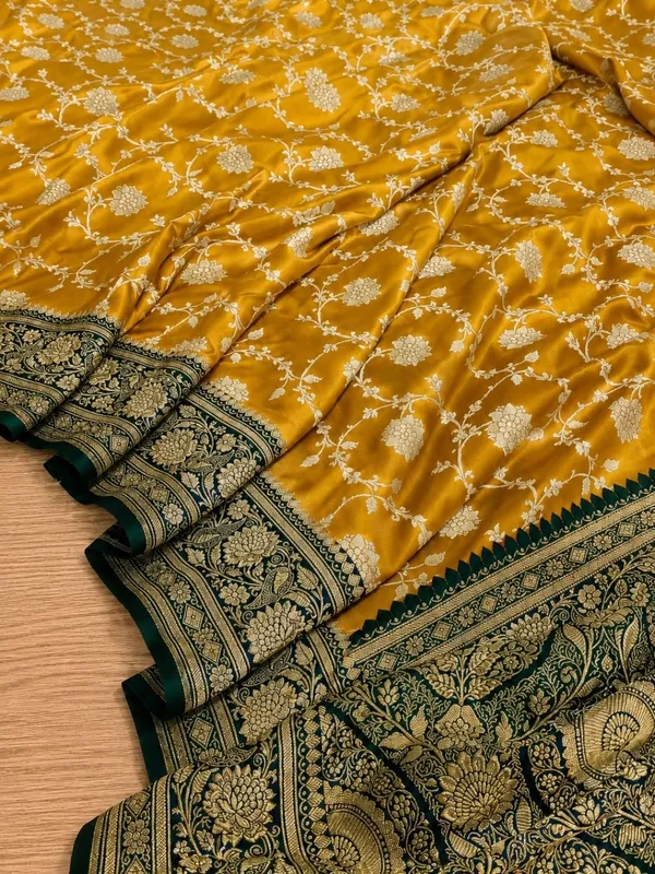 Roop_Vaibhav_Mashru_Katan_Silk_Saree_Mustard_Yellow