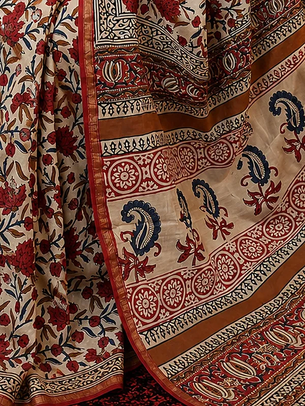Kalamkari_Vaibhav_Chanderi_Silk_Saree_Ash_Beige