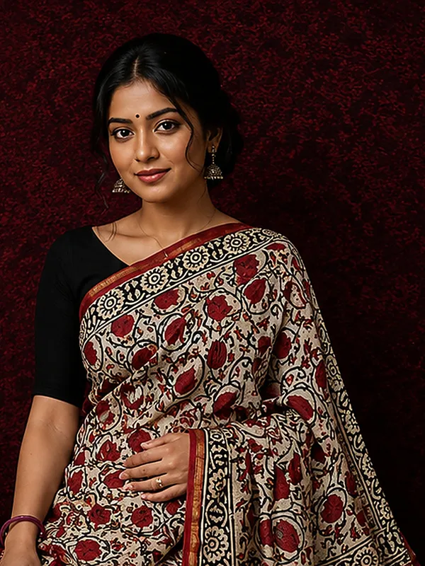 Kalamkari_Vaibhav_Chanderi_Silk_Saree_Silk_Beige