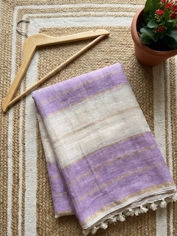 Neelima_Jayashree_Linen_Jamdani_Saree_Lavendar_&_White